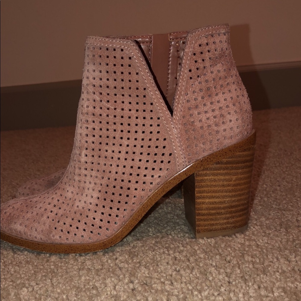 Pink Perforated Booties